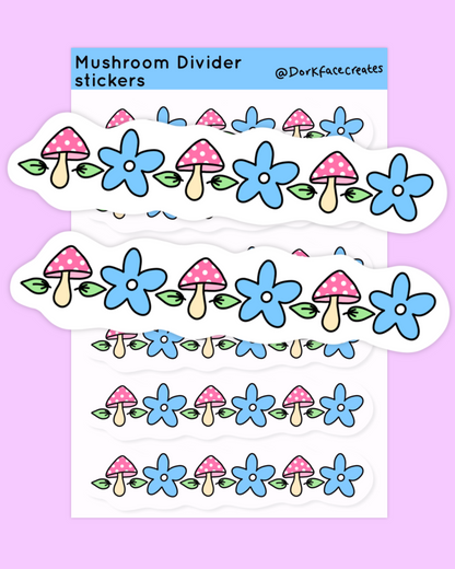Mushroom Journal Divider Stickers