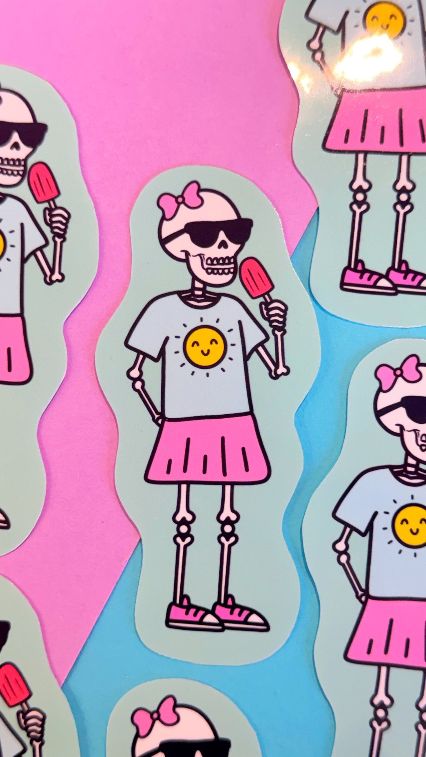 Summer Skele Sticker