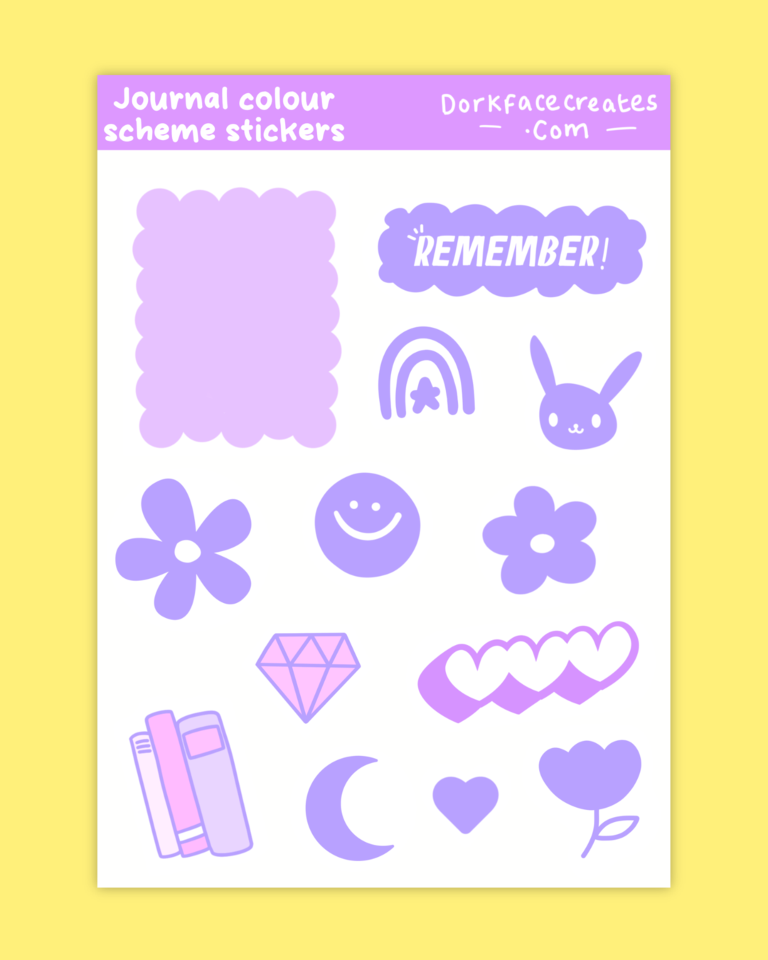 Journal Colour Theme Stickers