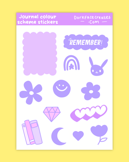 Journal Colour Theme Stickers