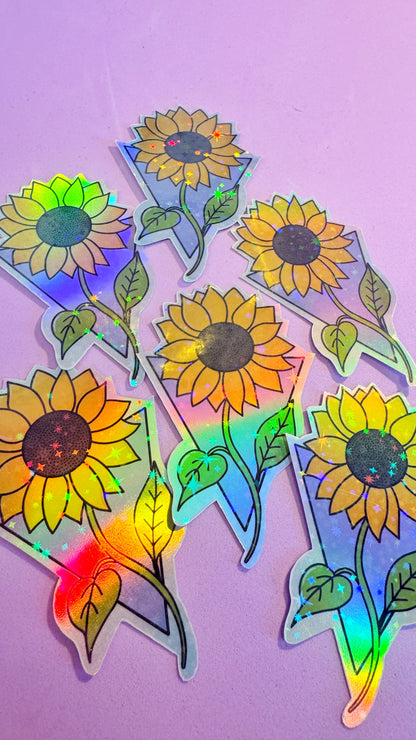 Sunflower Holo Sticker