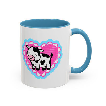 Cute Cow Heart Accent Coffee Mug