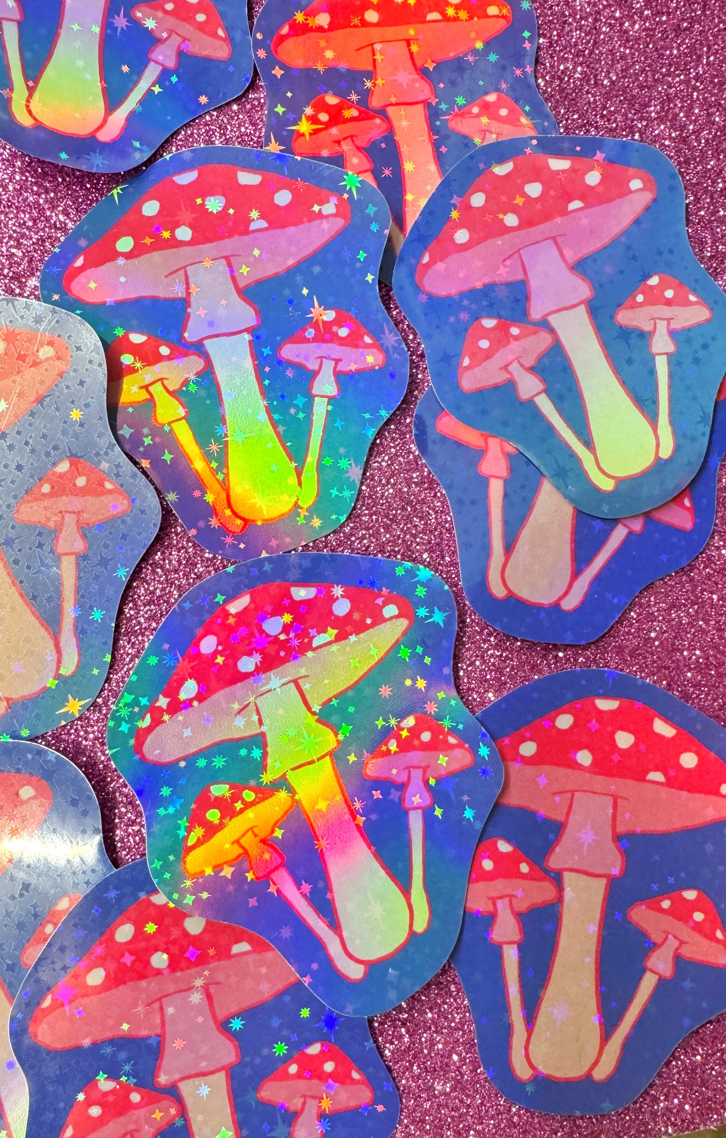 Sparkly Mushroom Sticker