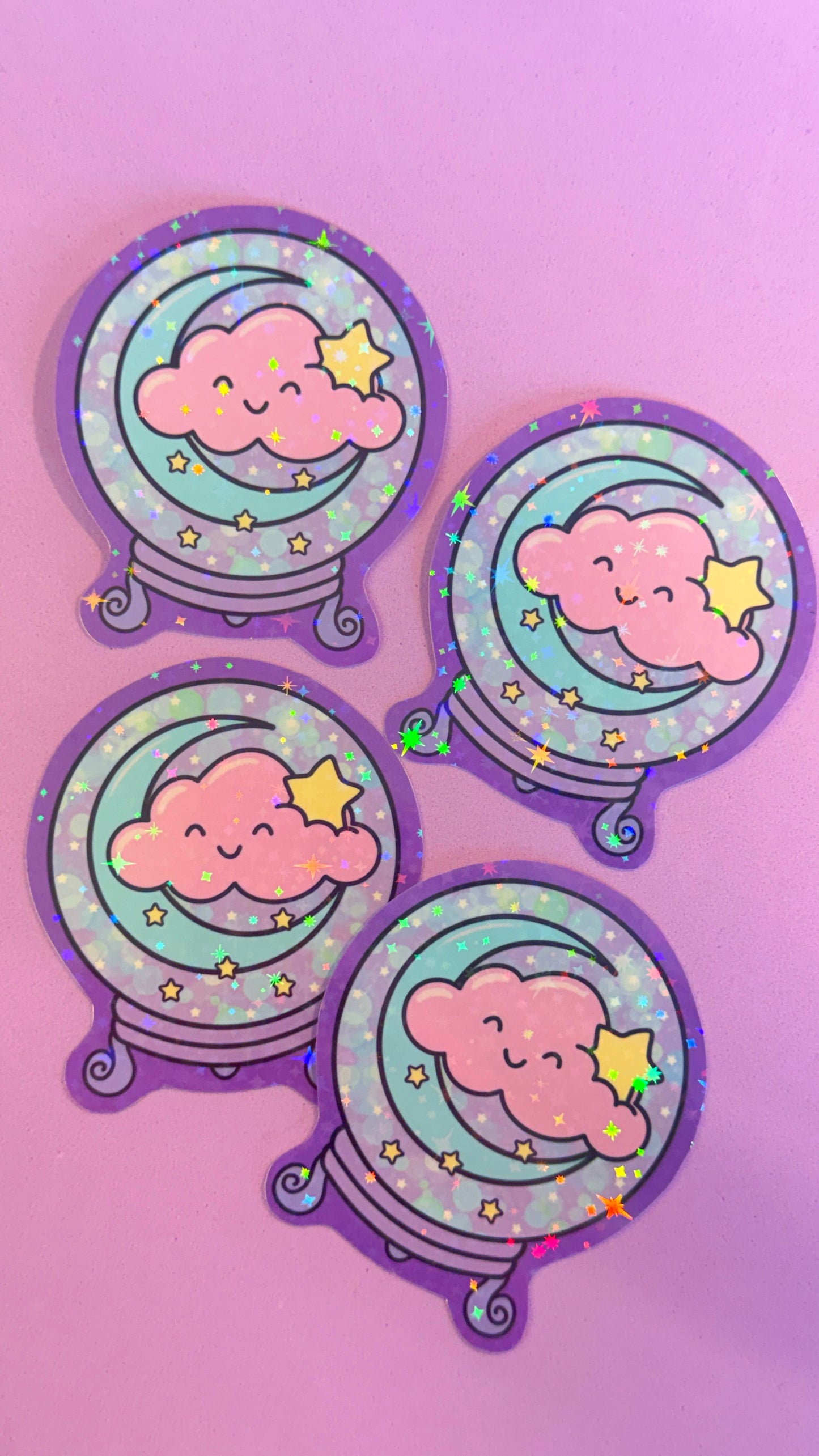 Night Sky Crystal Ball Sticker