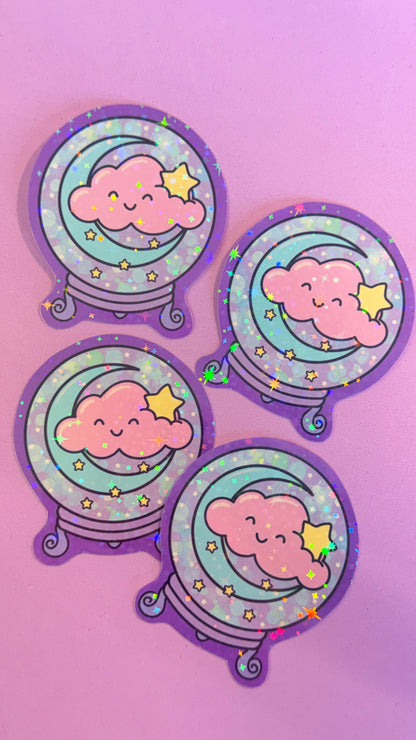 Night Sky Crystal Ball Sticker