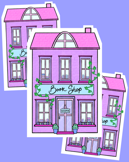 Purple Book Shop Sticker