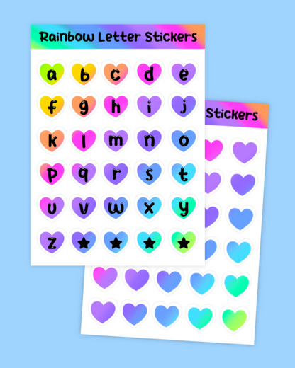 Rainbow Heart Stickers