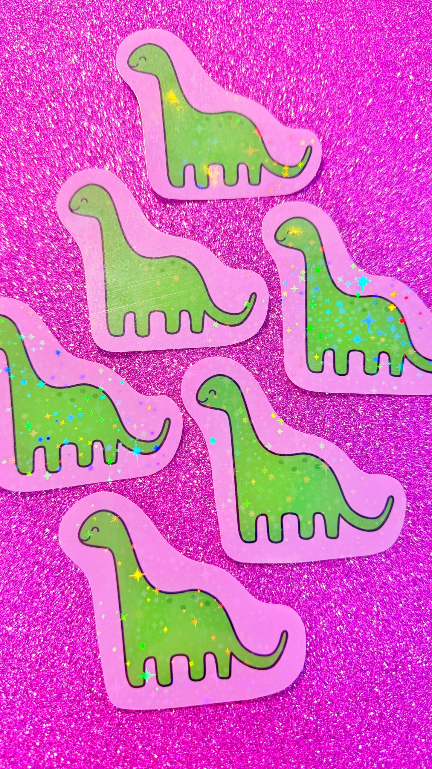 Glitter Dino Sticker
