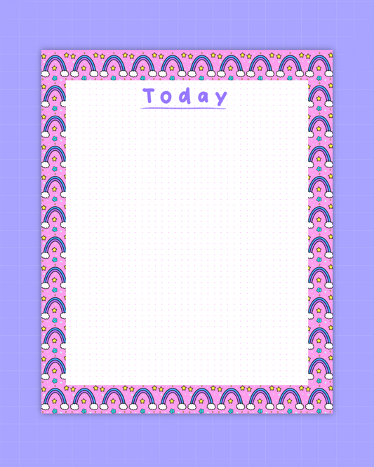 Rainbow Daily Notepad