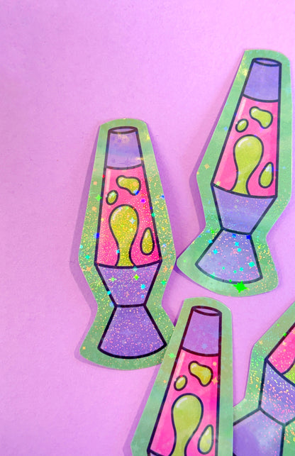 Lava Lamp Groovy Glitter Sticker