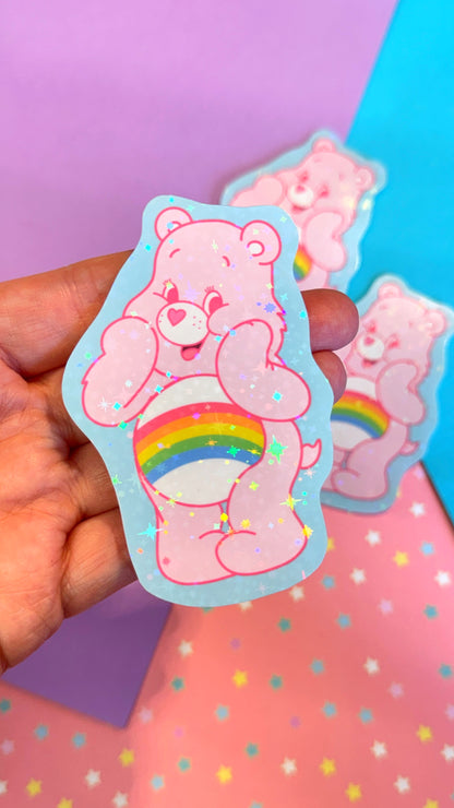 Cute Glitter Bear Sticker