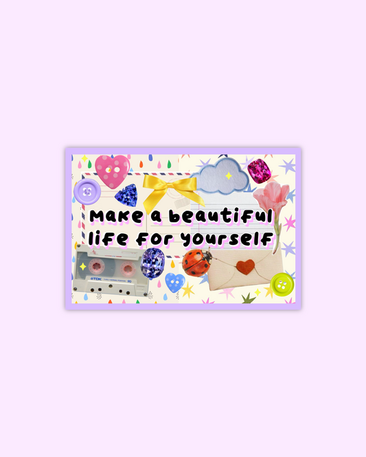 Beautiful Life Matte Sticker