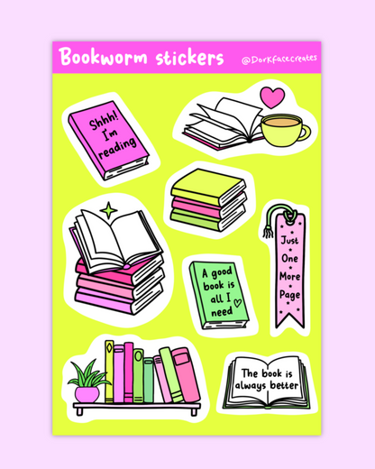 Bookworm Sticker Sheet