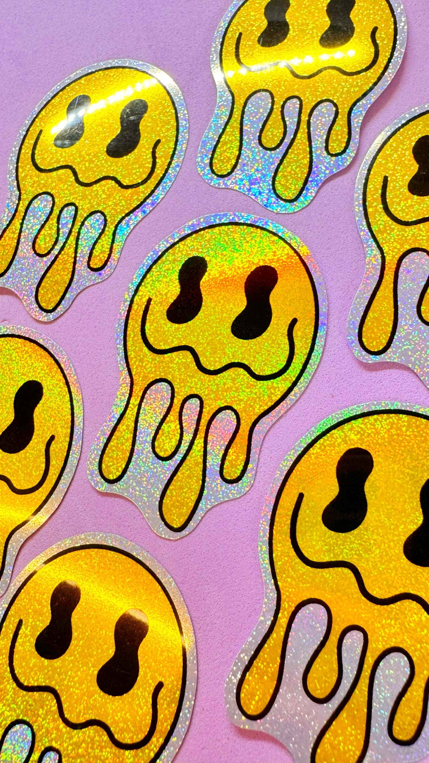 Glitter Smiley Sticker