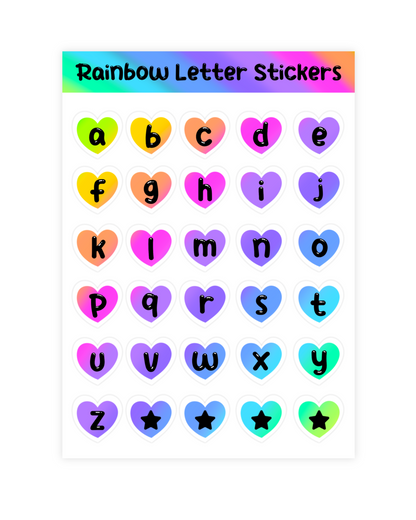 Rainbow Heart Stickers