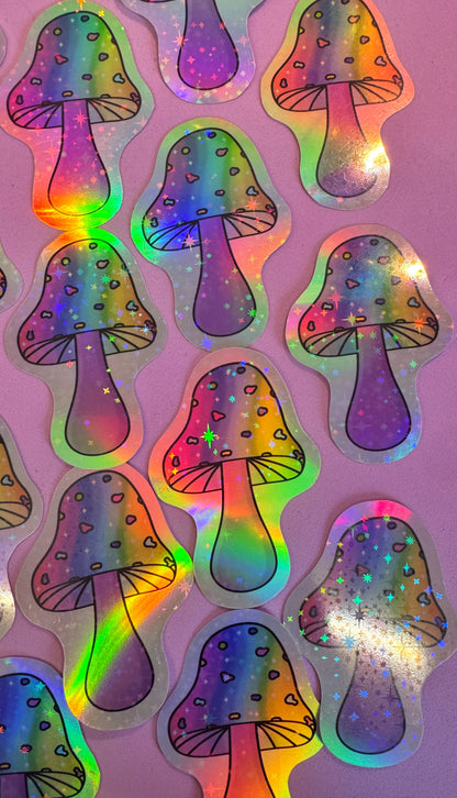 Rainbow Holo Mushroom