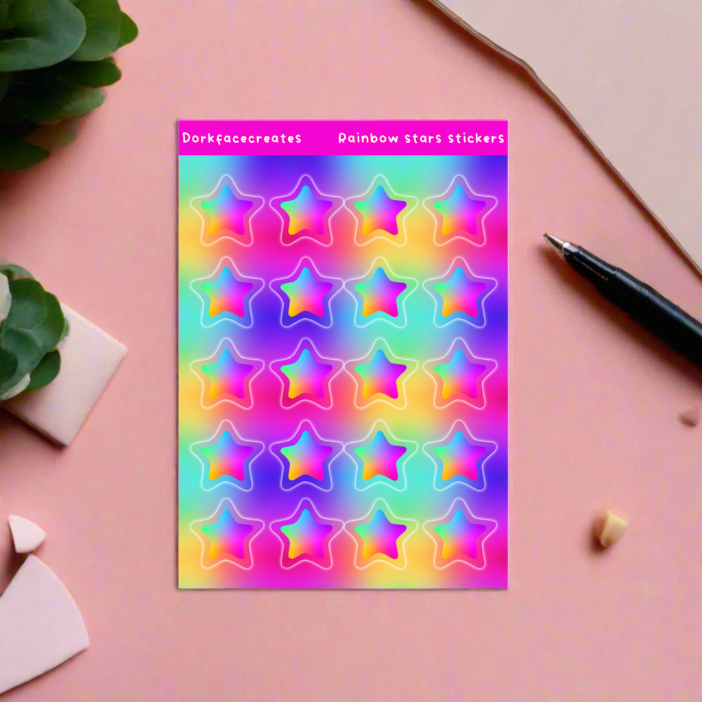 Rainbow Stars Stickers