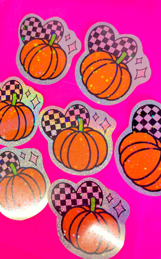 Glitter Pumpkin Sticker