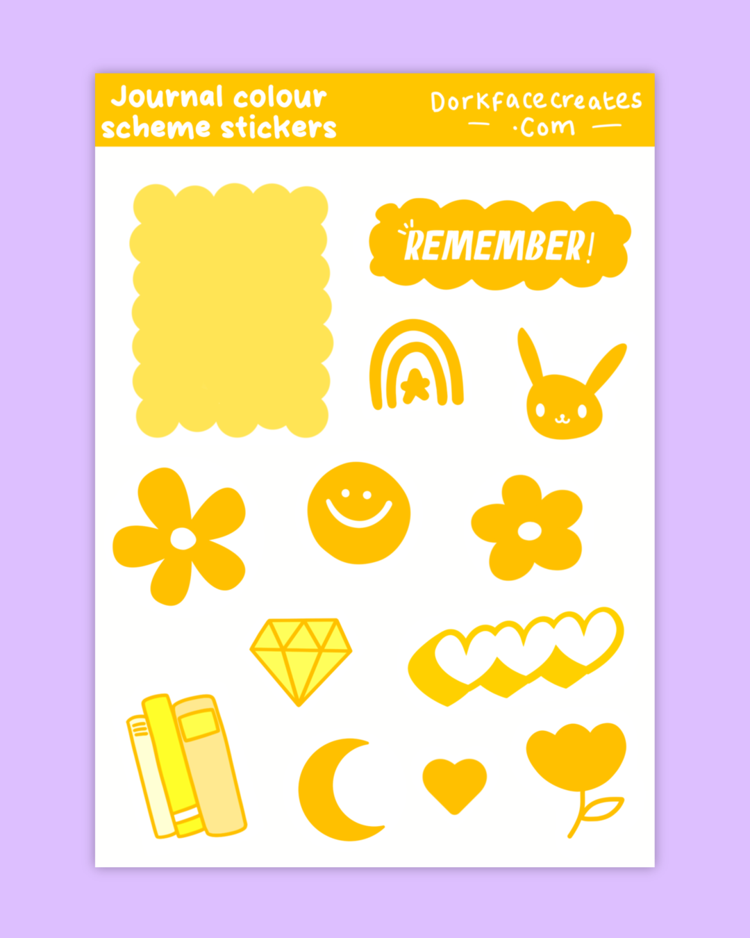 Journal Colour Theme Stickers