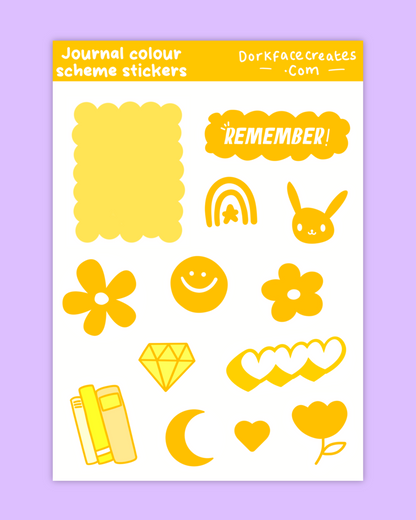 Journal Colour Theme Stickers