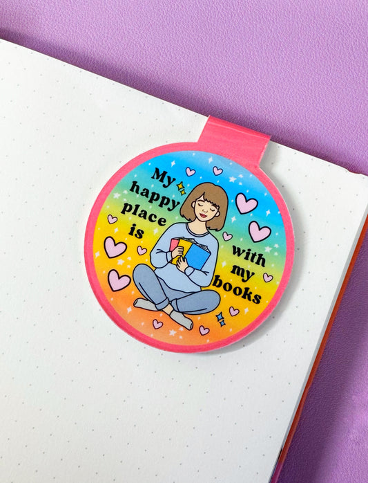 Happy Place Magnetic Bookmark