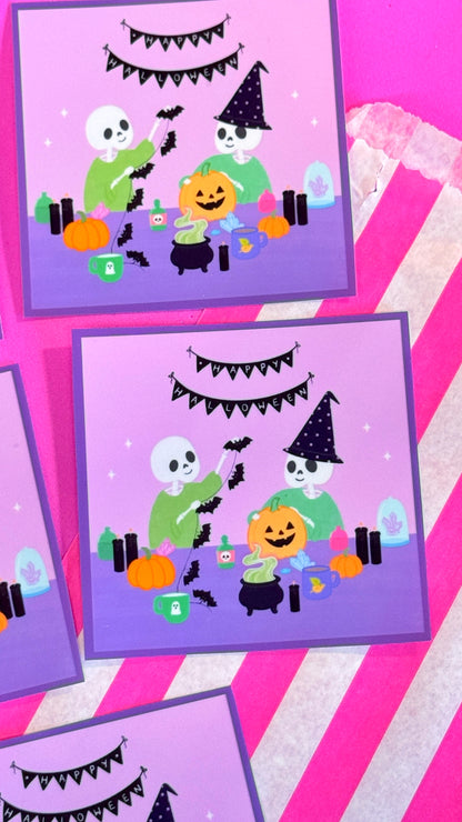 Skeleton Party Sticker