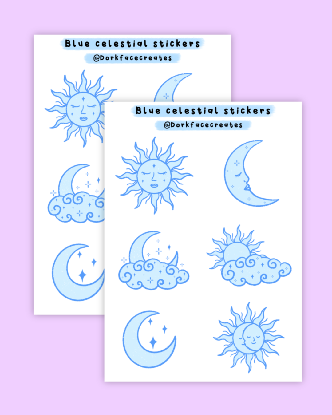 Blue Celestial Stickers