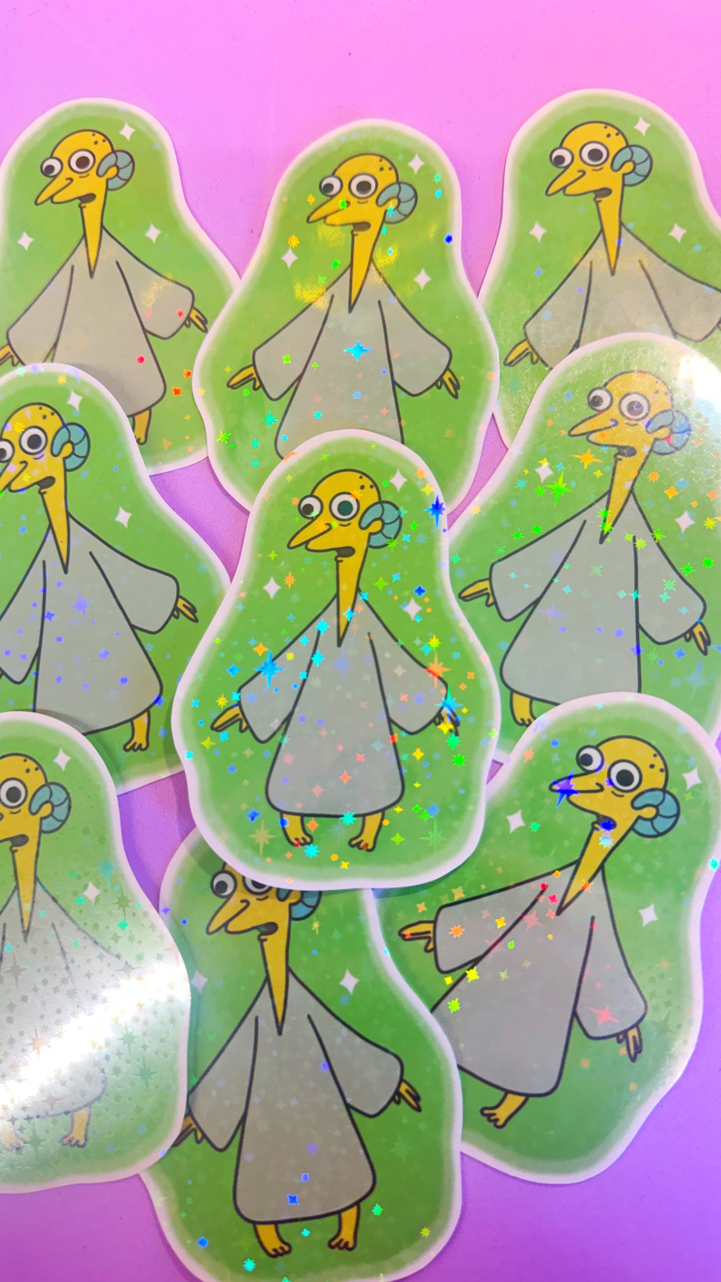 Mr Burns Glitter Sticker