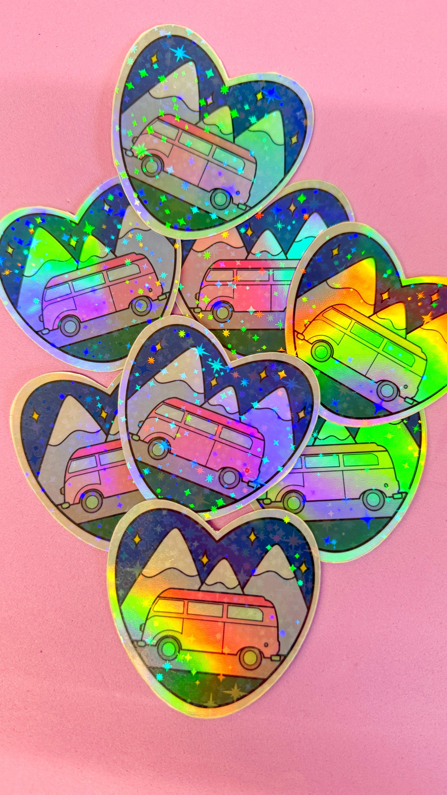Camper Van Holo Sticker