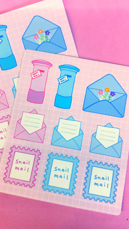 Snail Mail Sticker Sheet