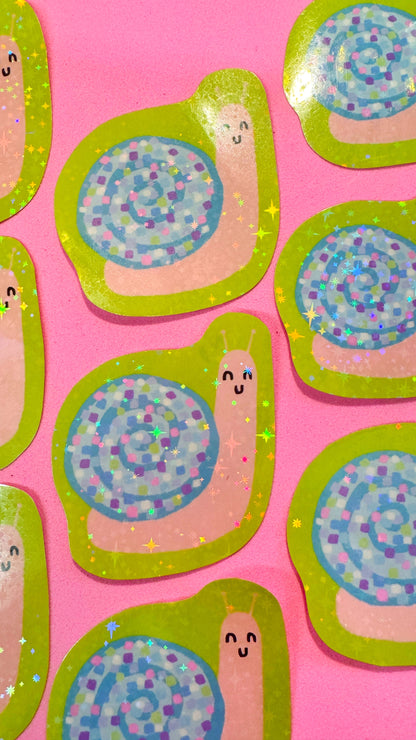 Glittery Snail Sticker