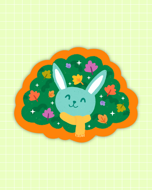Autumn Bunny Sticker
