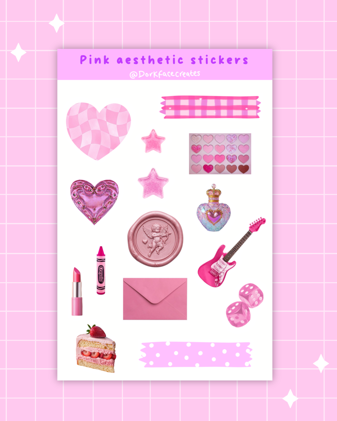 Pink Aesthetic Journal Deco Stickers