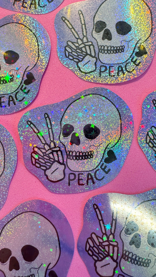 Peace Skull Sticker