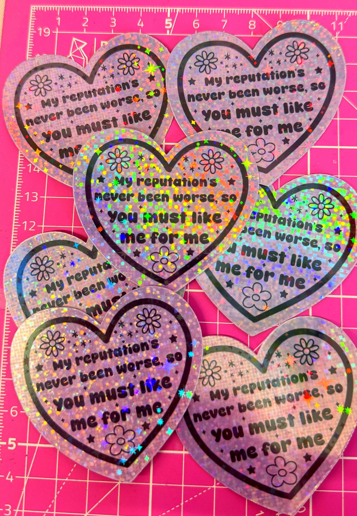 Reputation Glitter Sticker