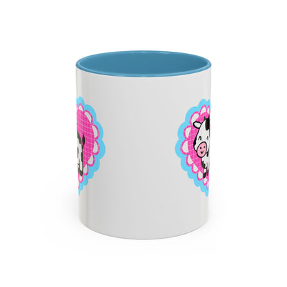 Cute Cow Heart Accent Coffee Mug