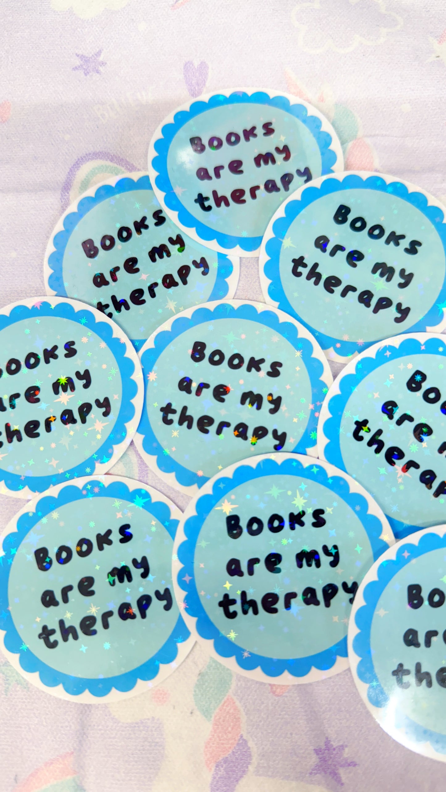 Book Therapy Glitter Sticker