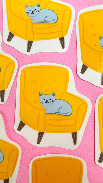 Kitty Armchair Sticker