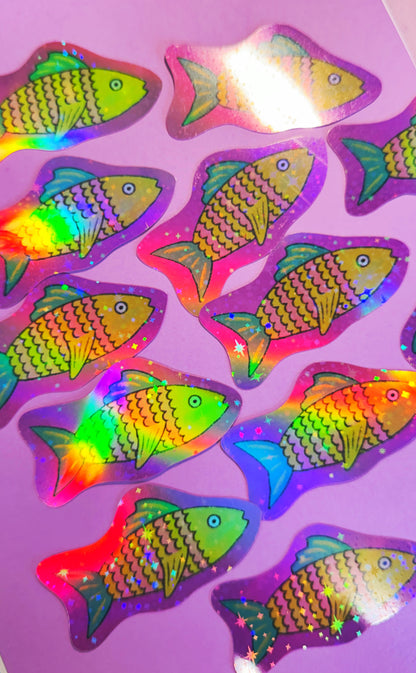 Holo Fish Glitter Sticker