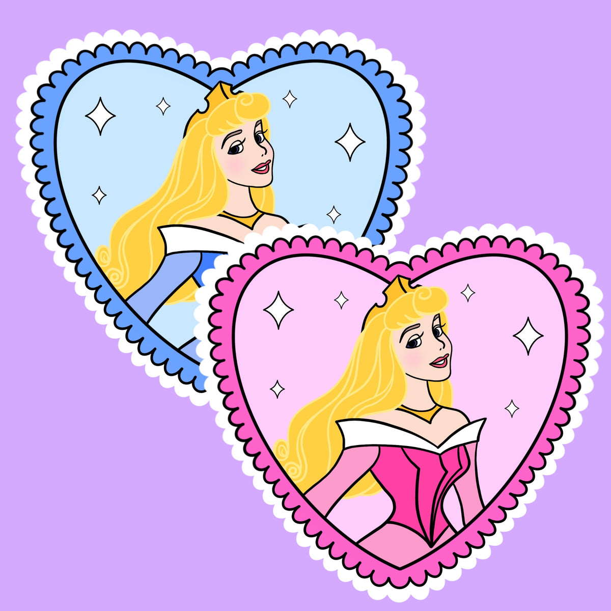 Aurora Pink/Blue Stickers