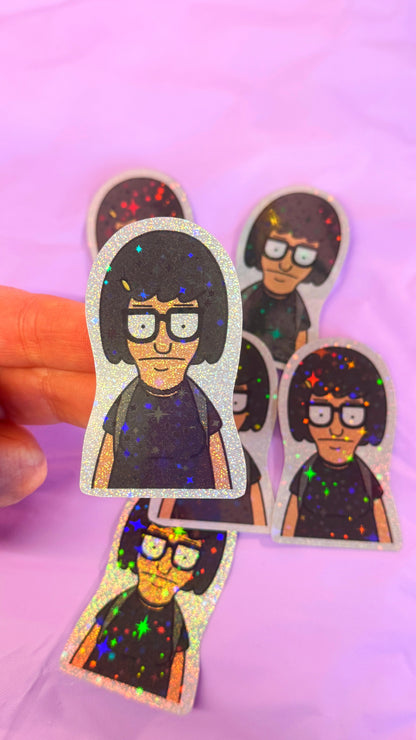 Goth Tina Glitter Sticker