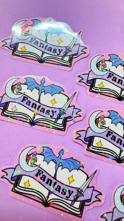 Fantasy Glitter Book Sticker