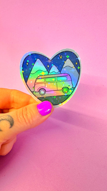 Camper Van Holo Sticker