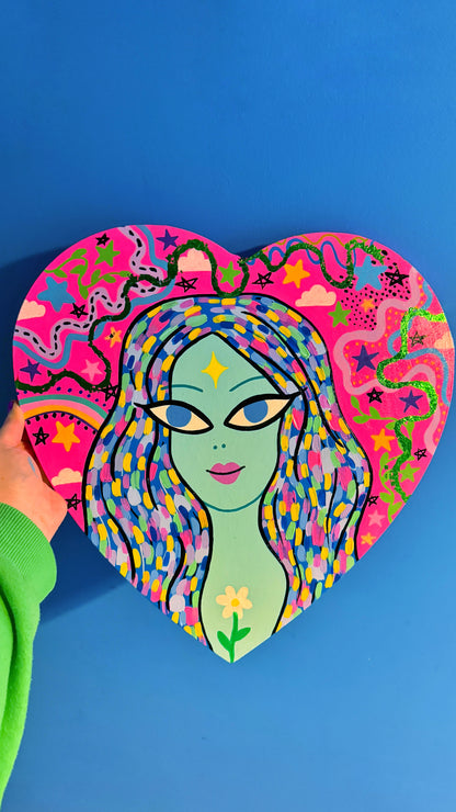 Weird Girl Heart Canvas