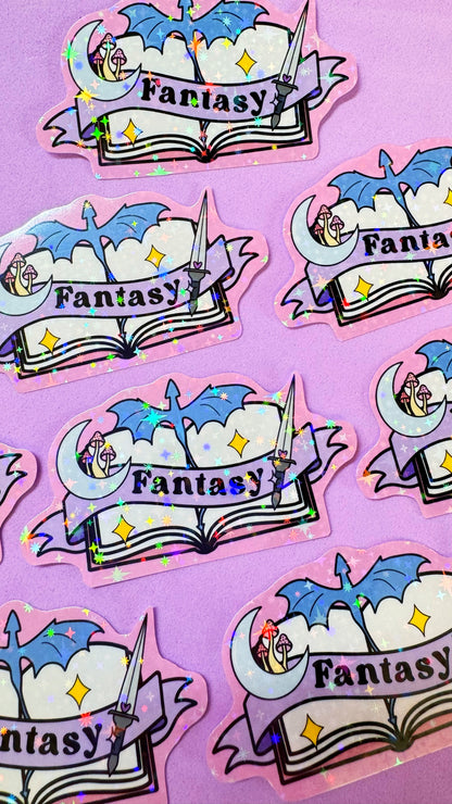 Fantasy Glitter Book Sticker