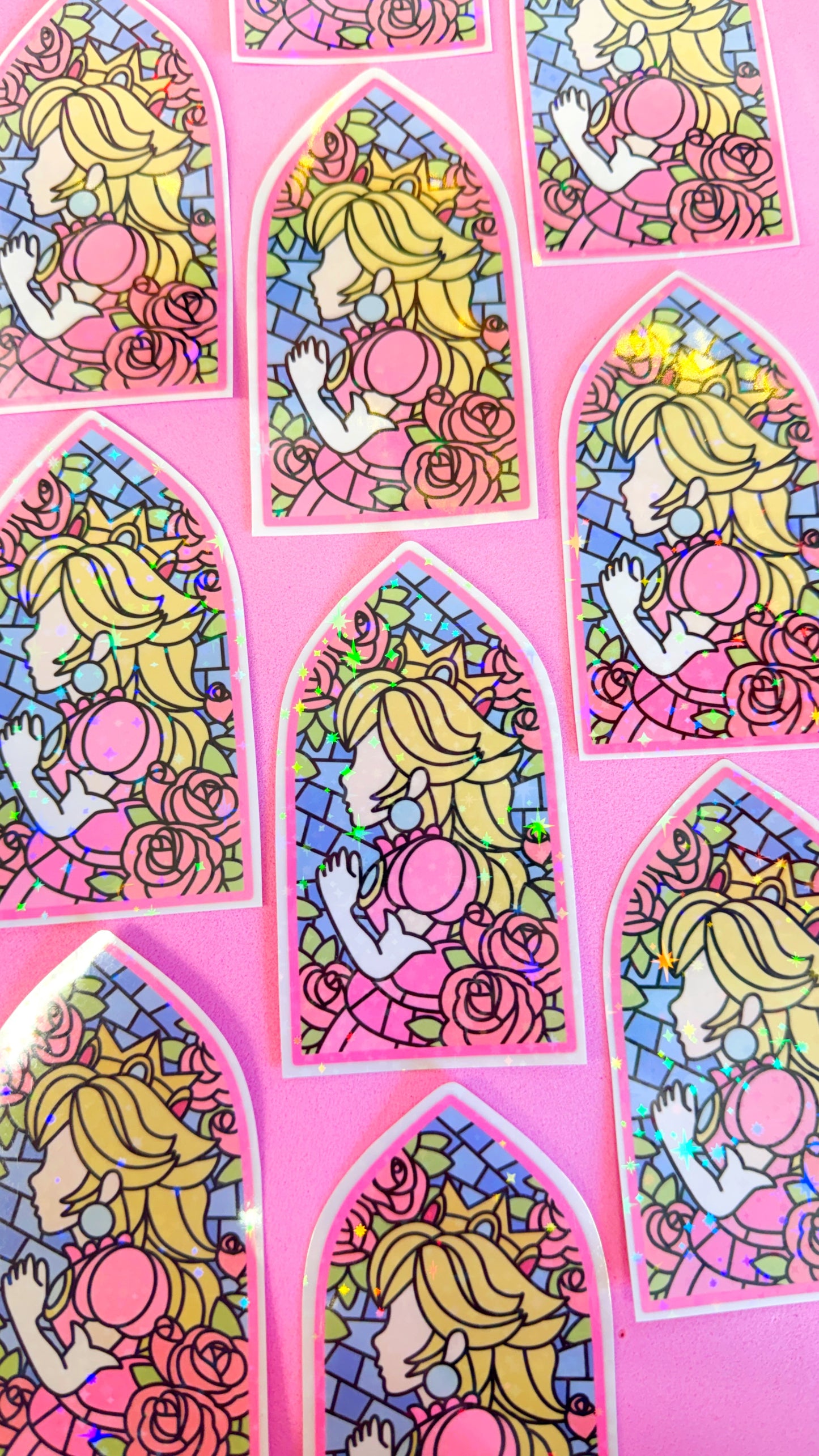 Peach Window Sticker