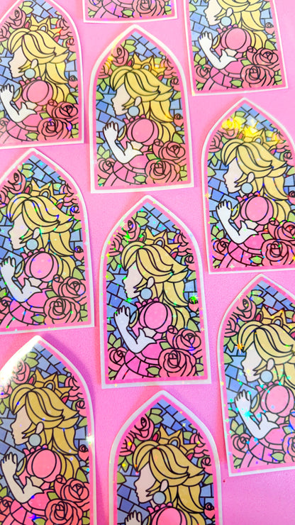 Peach Window Sticker