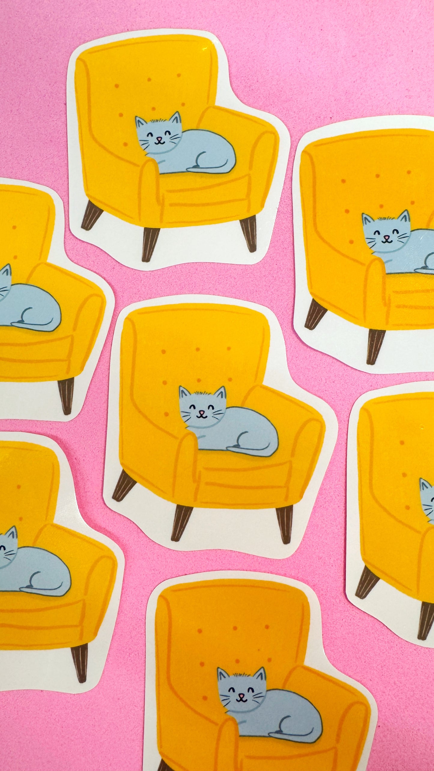 Kitty Armchair Sticker