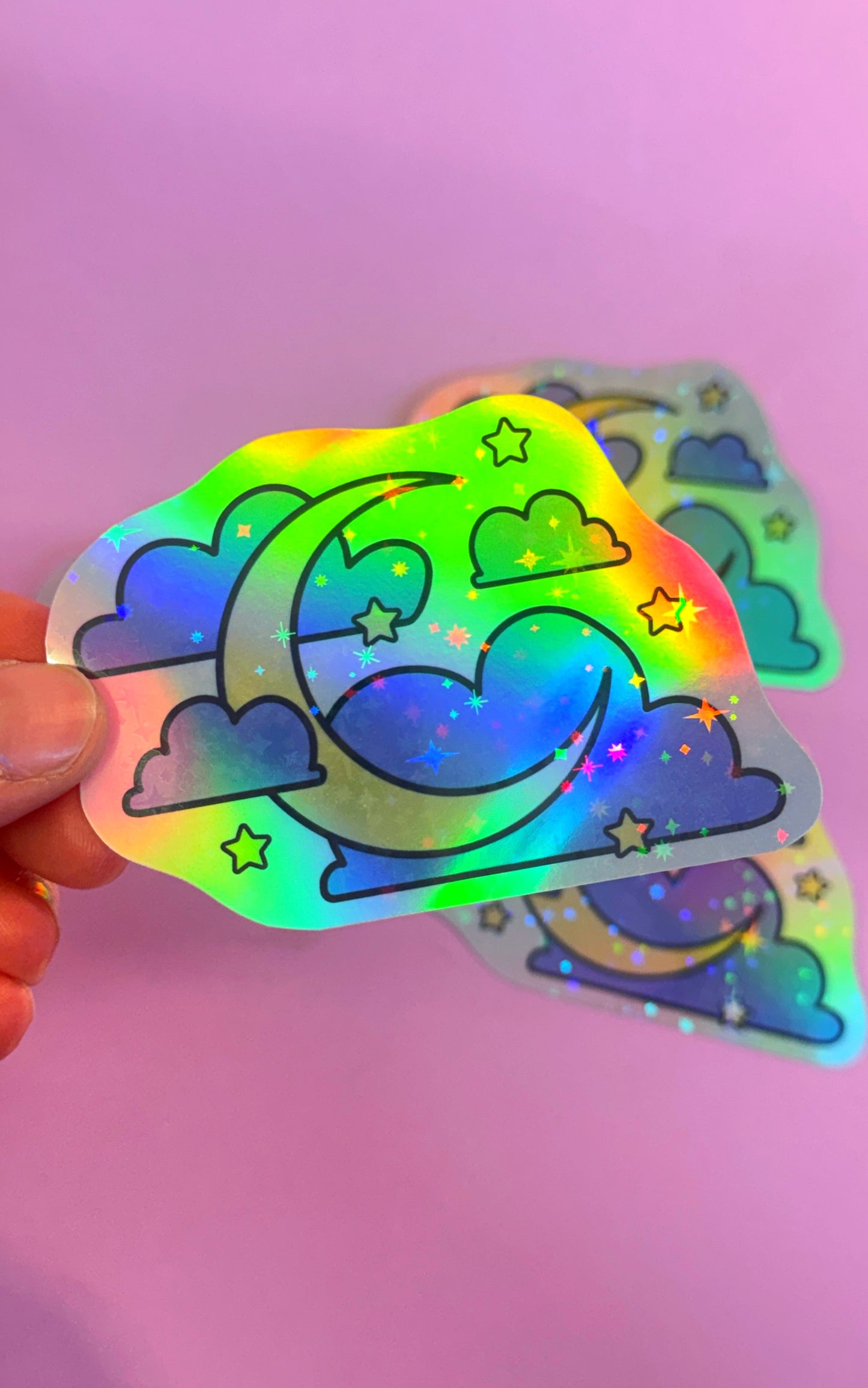 Holographic Moon Sticker