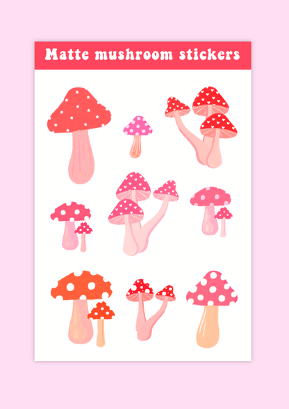 Mushroom Stickers / Various colours